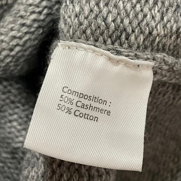 3.1 Phillip Lim Cashmere Deep V Neck Sweater Tunic - Gray - Small - Picture 10 of 11